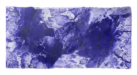dark blue jasper rectangle isolated on white