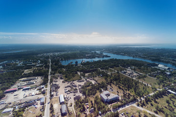 Fototapeta na wymiar Liepaja city aerial view, Latvia.