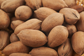 Surface coated with pecan nuts