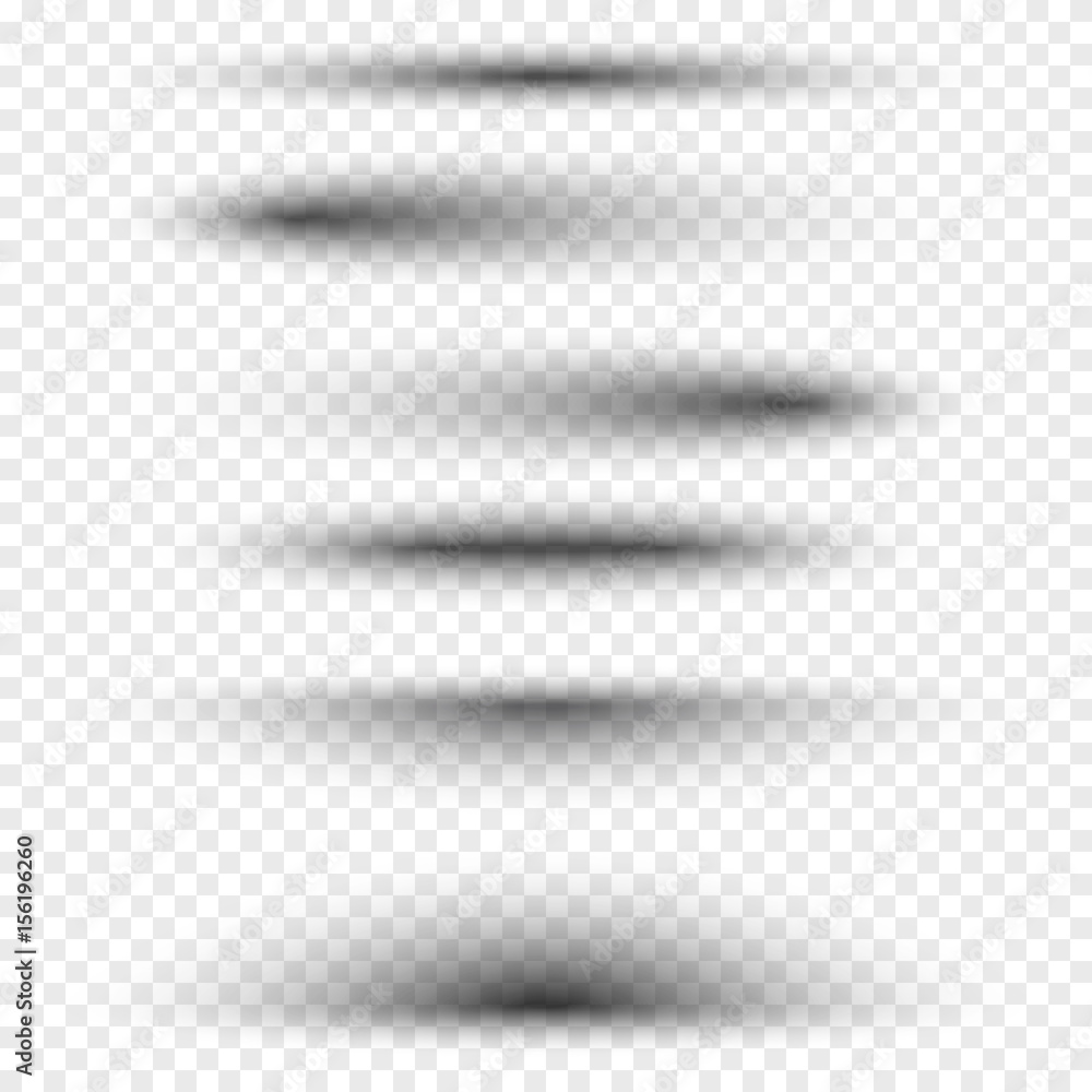 Poster oval or round shadows vector realistic isolated set on transparent background.vector eps10