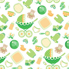 Seamless pattern with Baby