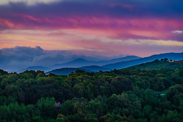 Town of pitigliano in Maremma Tuscany, small village on the tuff cliff