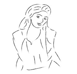 dessin femme trait