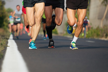 Marathon running in the light of evening