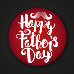 Happy Fathers Day label. Paper sticker with logo