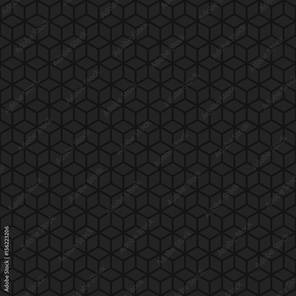 Poster abstract background of lineart cubes