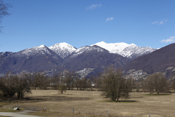 Fototapeta na wymiar Landschaft in Quartino (Tessin, Schweiz)