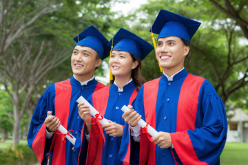 Optimistic Graduates Dreaming of Future