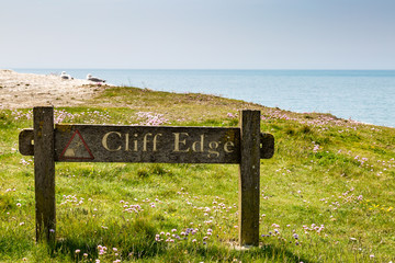 Cliff Edge Sign