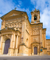 Fototapeta na wymiar Church in island Gozo in Malta.