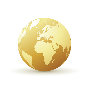 golden world globe