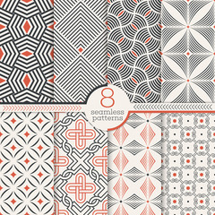 Set of art deco seamless patterns