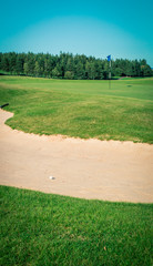 sand trap on a golf course  