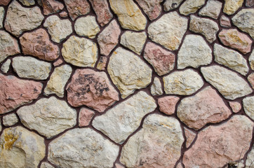 a wall of big stones