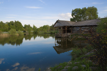 Fototapeta na wymiar House at lake