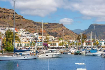 Zelfklevend Fotobehang Coast of Puerto de Mogan. Gran Canaria, Canary Islands, Spain © Valery Bareta