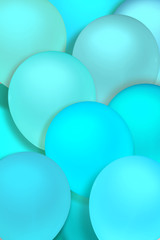 pastel balloon for spacial day on blue background