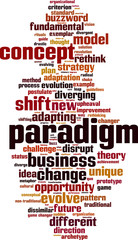 Obraz premium Paradigm word cloud