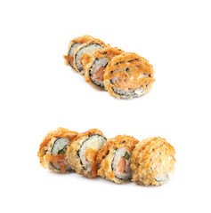 Baked california sushi isolated