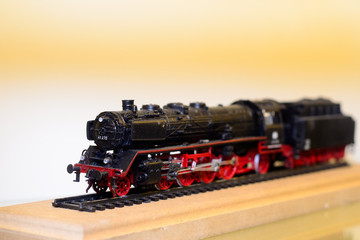 Toy steam locomotive train model