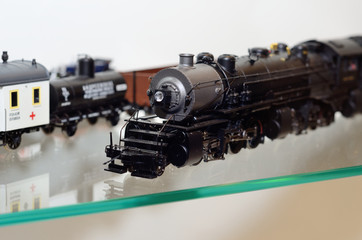 Toy steam locomotive train model