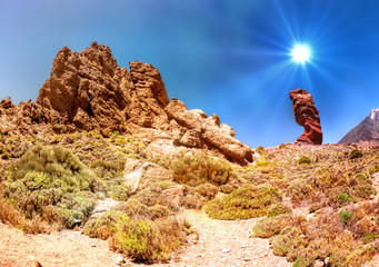 Teneriffa, Roques de García im Sonnenlicht, Kanarische Inseln