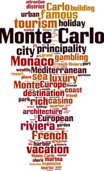 Monte Carlo word cloud