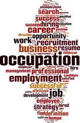 Obraz premium Occupation word cloud