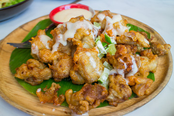 Fried Chicken with lime Sauce