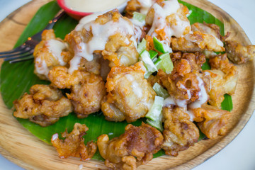 Fried Chicken with lime Sauce