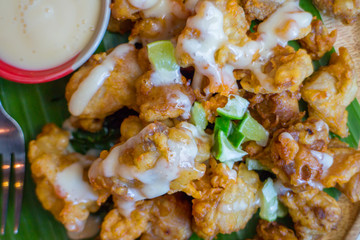 Fried Chicken with lime Sauce