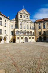 Fototapeta premium NESVIZH, BELARUS - May 20, 2017: Medieval castle in Nesvizh, Minsk Region, Belarus.
