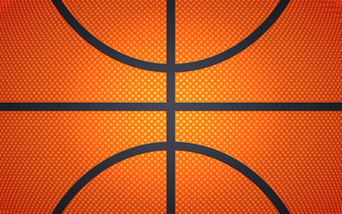 Fototapeta premium Vertical ball texture for basketball, sport background, vector illustration