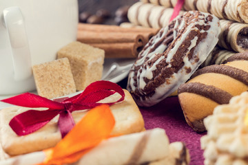 Biscuits on table
