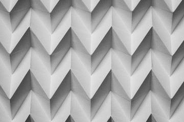 Monochrome abstract natural paper folded origami jigsaw futuristic pattern