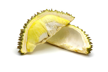 Fototapeta premium Isolated durian king of fruit on white background