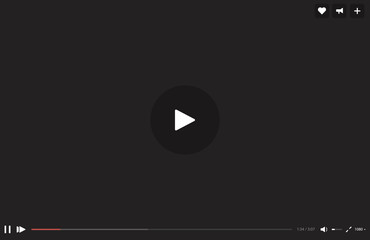 web video player. Modern design. Vector illustration. EPS10.