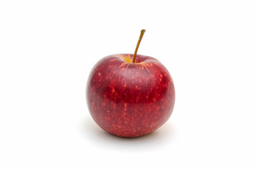 Isolated red apple sliced on white background