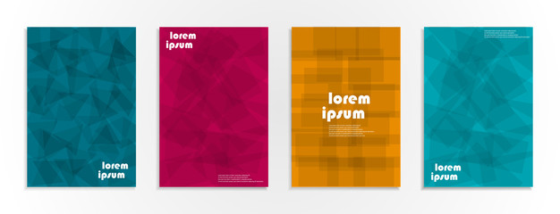 Minimal covers design. Geometric halftone gradients. Eps10 vector.