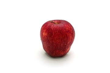 Isolated red apple sliced on white background