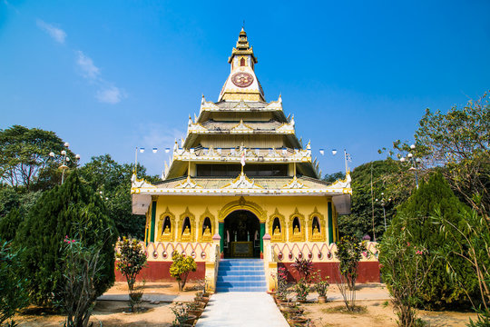 Giant chinthes pagoda in Mingun, Mandalay region, Myanmar.