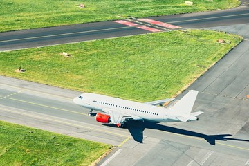 Aerial view of the airplane
