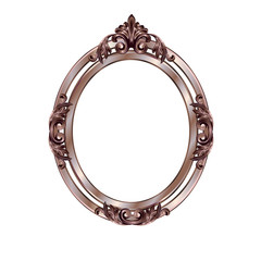 Fototapeta premium Decorative frame of bronze color