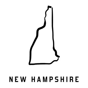 New Hampshire simple map shape