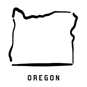Oregon simple map shape