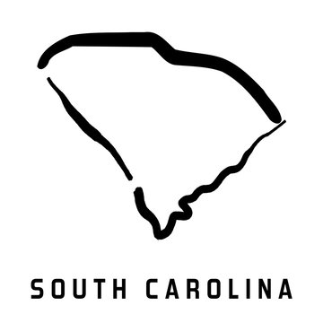 South Carolina simple map shape