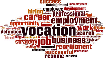 Obraz premium Vocation word cloud