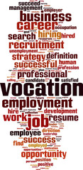 Obraz premium Vocation word cloud