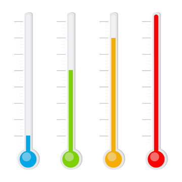 Thermometers icon set