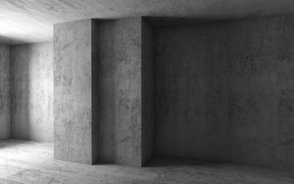 Abstract architecture background, concrete room